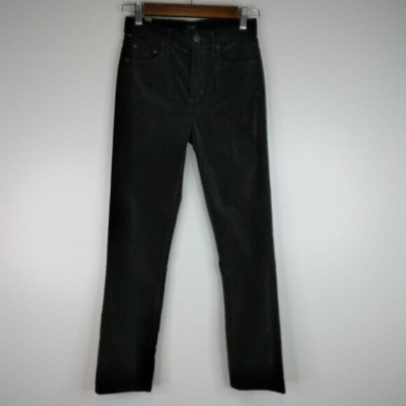 Citizens Of Humanity Cara High Rise Cigarette Ankle Green Velvet 24 - Picture 1 of 12